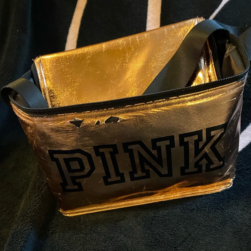Victoria’s Secret PINK gold lunch bag